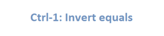 Invert equals