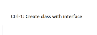Create class with interface